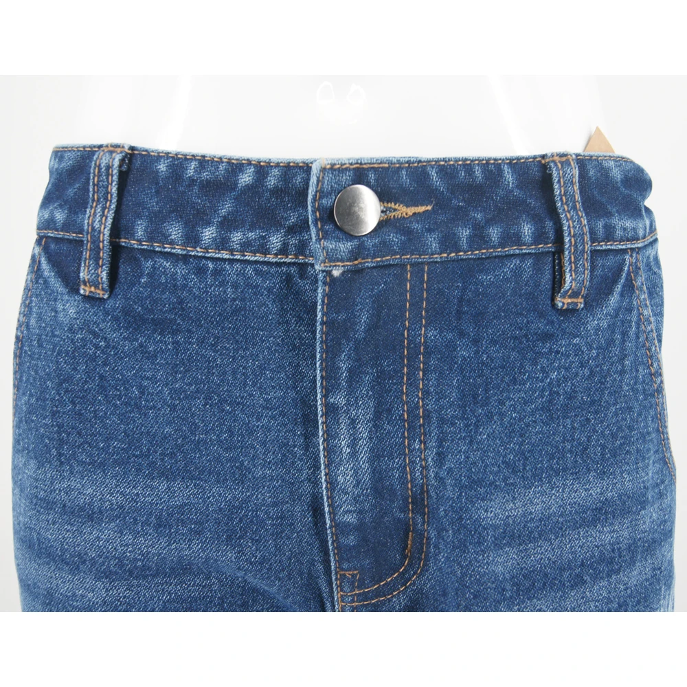 Mens Jeans Slim Fit Business Formal Wear Ripped Basic Denim Jeans Men Pants Fashion Jens Pant Fleece-lined Jeans