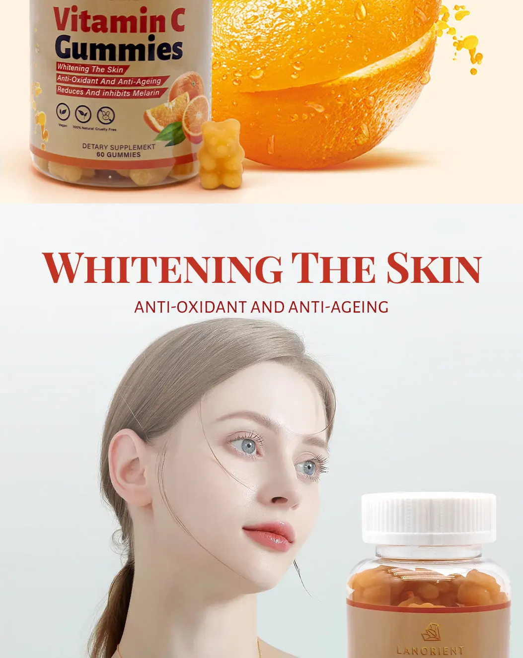 Oem Organic 15000mg Vitamin C Gummies Hair Gummy Vitamins For Hair Skin And Nails Buy Vitamine