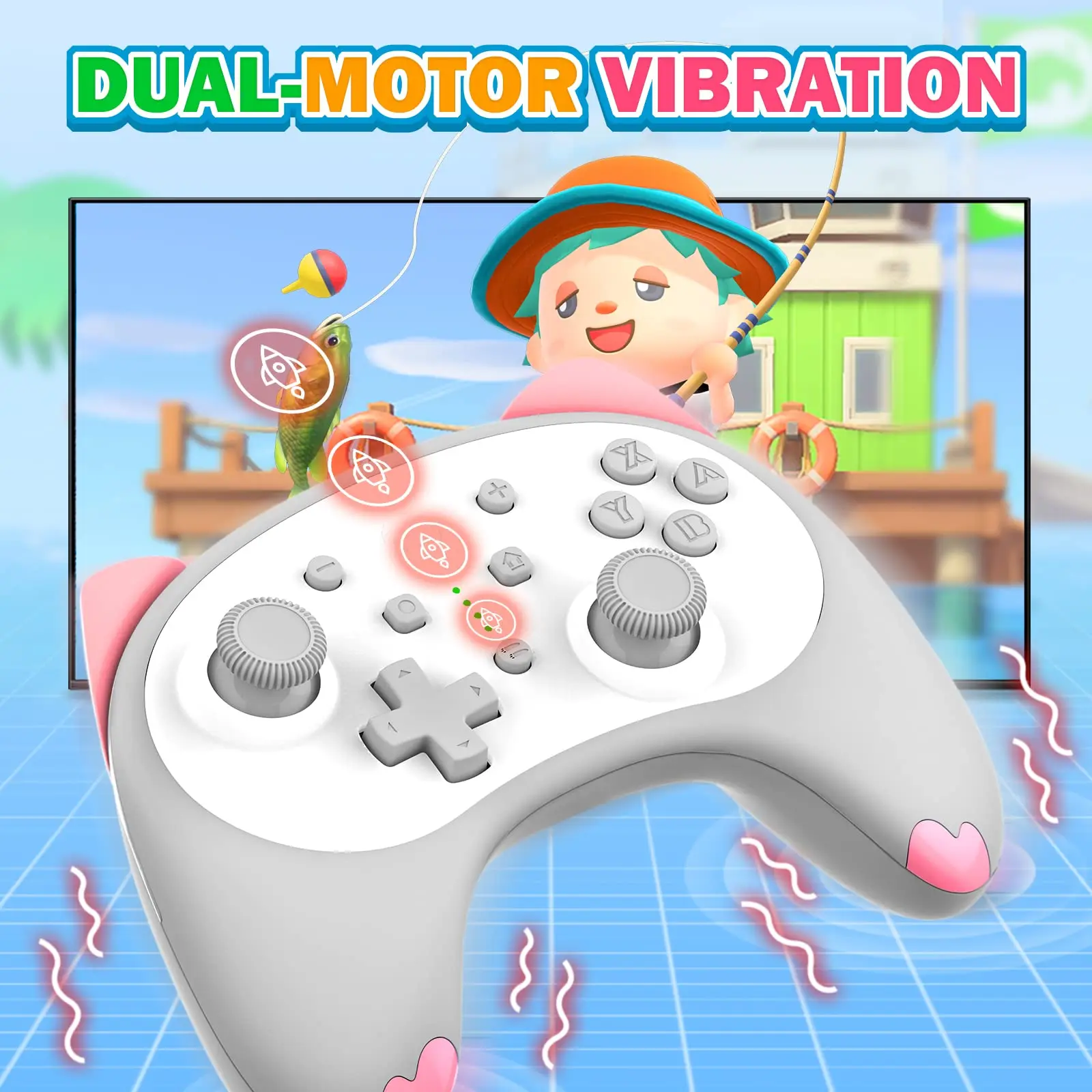 Kawaii Cute Cat Controller for Nintendo Switch Gaming