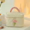 Beige corduroy square bag