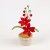 Red mars blue wool potted plant