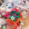 พื้นหลังสีแดง-180g-คริสต์มาสอุ้งเท้าแมวใหญ่