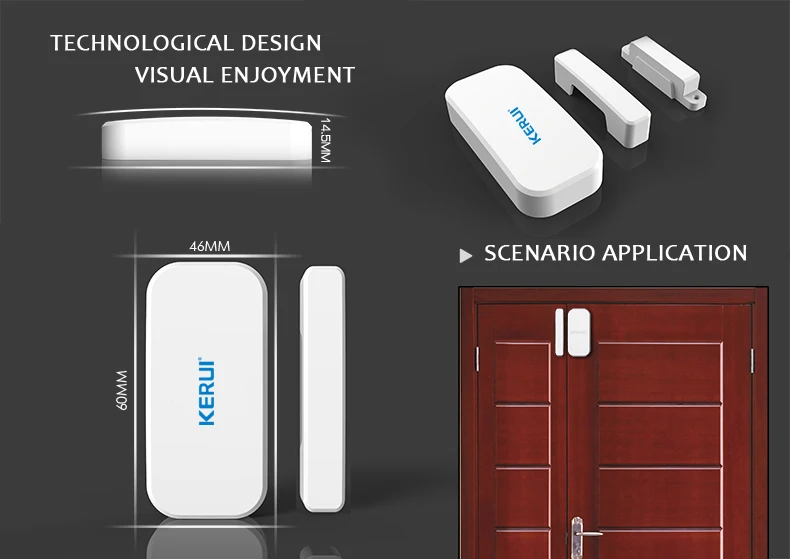 Kerui Wireless Door Sensor Detector For Touch Keypad Panel Gsm