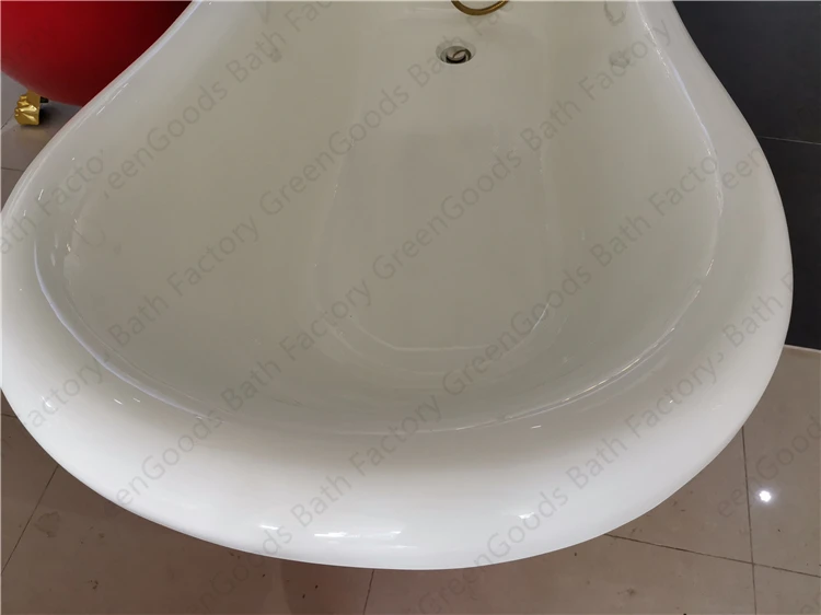 European Style Royal Acrylic Freestanding Soaking Clawfoot Tub