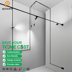 PULUOTI Modern Cob LED Strip Track Lights Magnetic Wall Washer Spot Prefabricated Linear Modulation Track Lighting for Mall