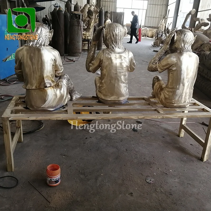 中国　古銅青銅　山羊　置物　3頭　M　R4401B 中国 古銅青銅 山羊 置物 3頭 M R4401B（中国 古銅青銅 山羊