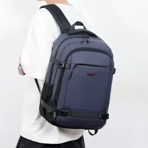Omaska 17 Inch Nylon Waterproof Laptop Backpack for Students Men Zipper Polyester College Business Bag