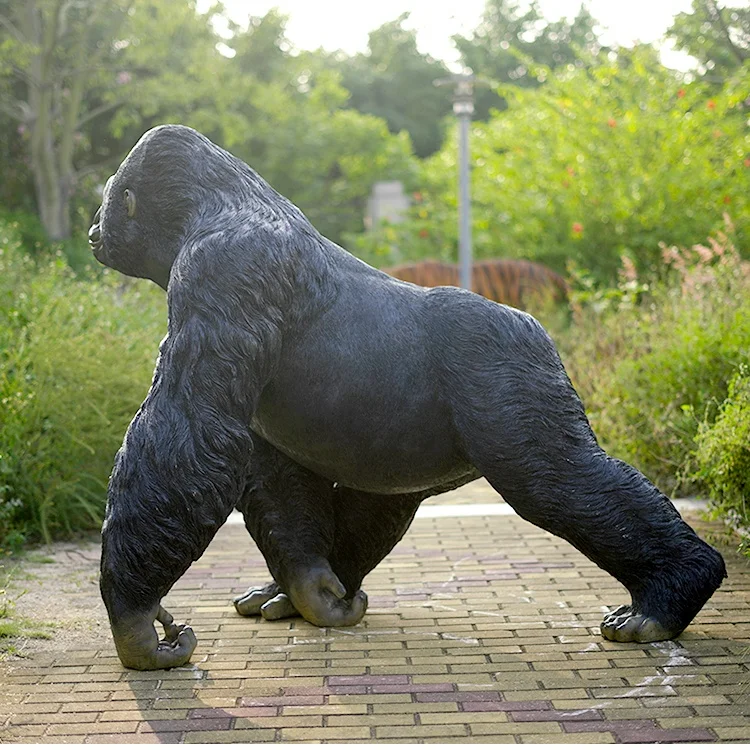 Concrete Gorilla Statue for Home Garden Outdoor Decor Large Gorilla Statue  Gorilla Ornament Art Gorilla Figurine Stone Monkey Animal Statue 