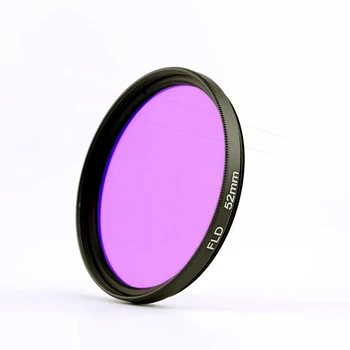 Screw-in Nano-coated FLD camera filter filtering green and blue light of LED