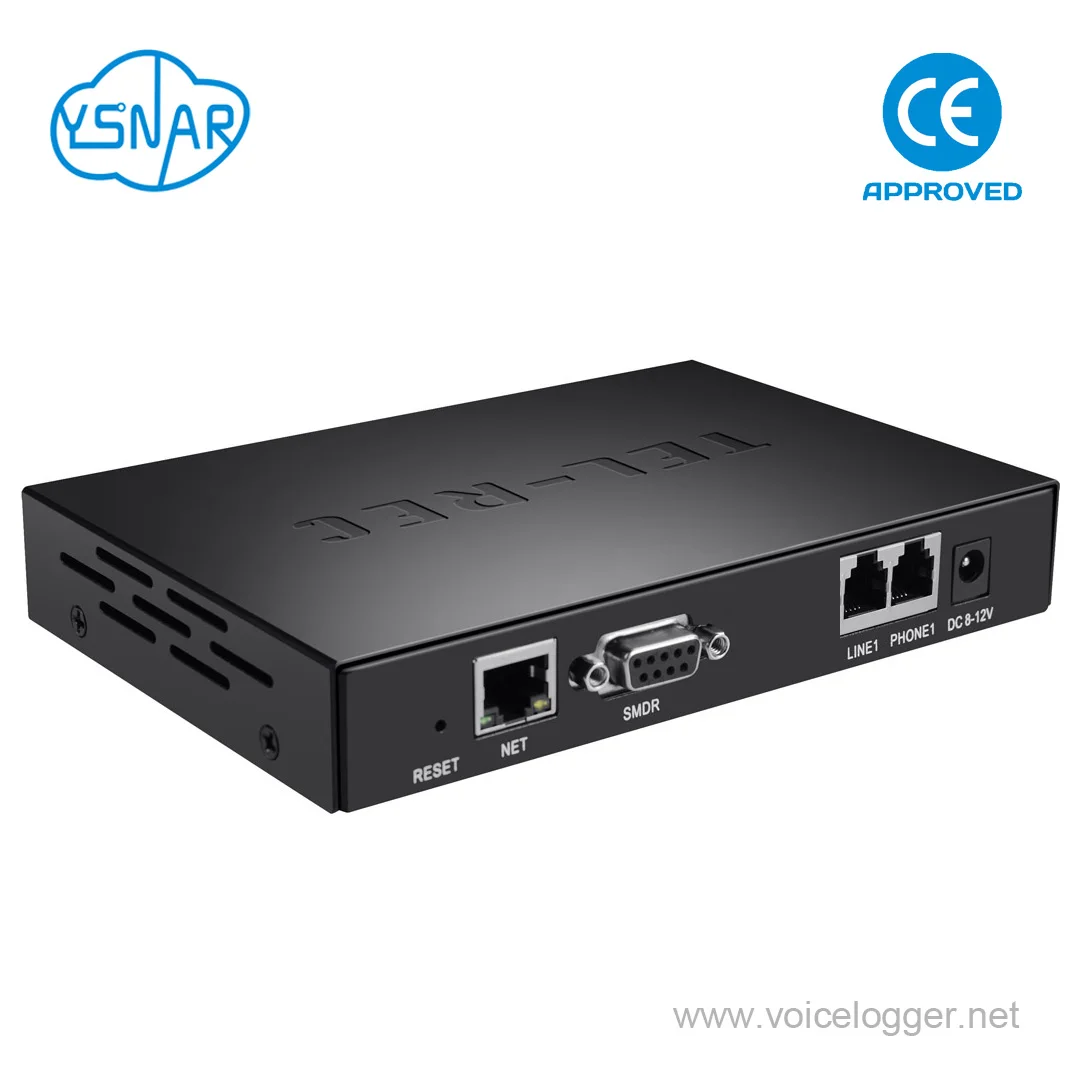 1 Channel/Port Standalone PBX SMDR Cloud Network Telephone Recorder, NAR-6101S Single Line Phone/Radio Voice Logger With SD Card