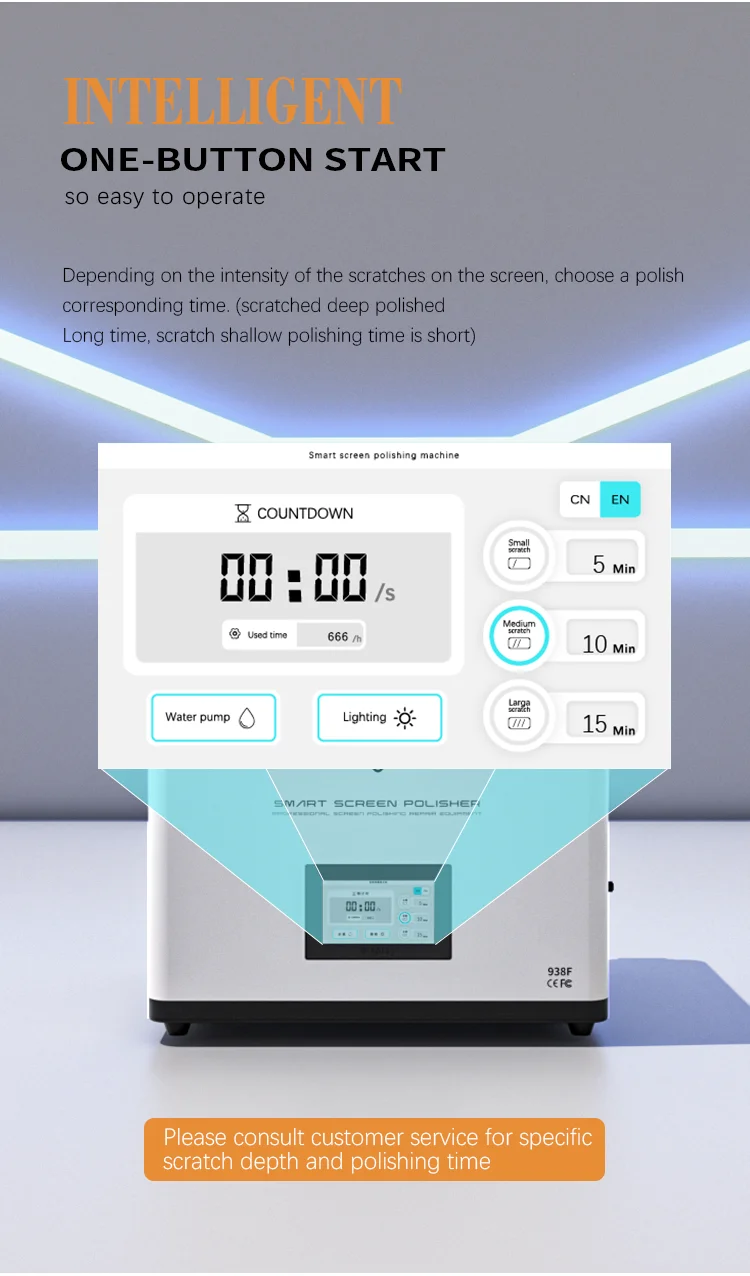 Tbk 938f Mobile Phone Screen Glass Polishing Repair Machine Smart Lcd