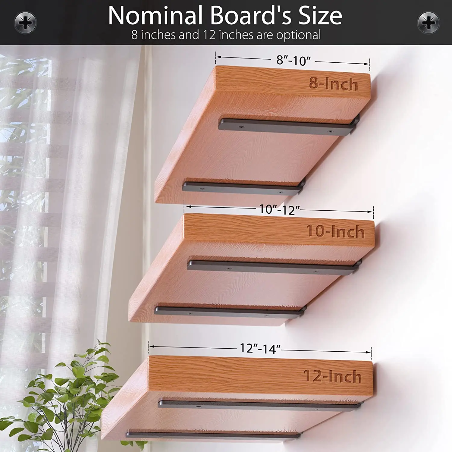 Floating Shelf Bracket 6 Inch Hidden Invisible Black Metal L Brackets