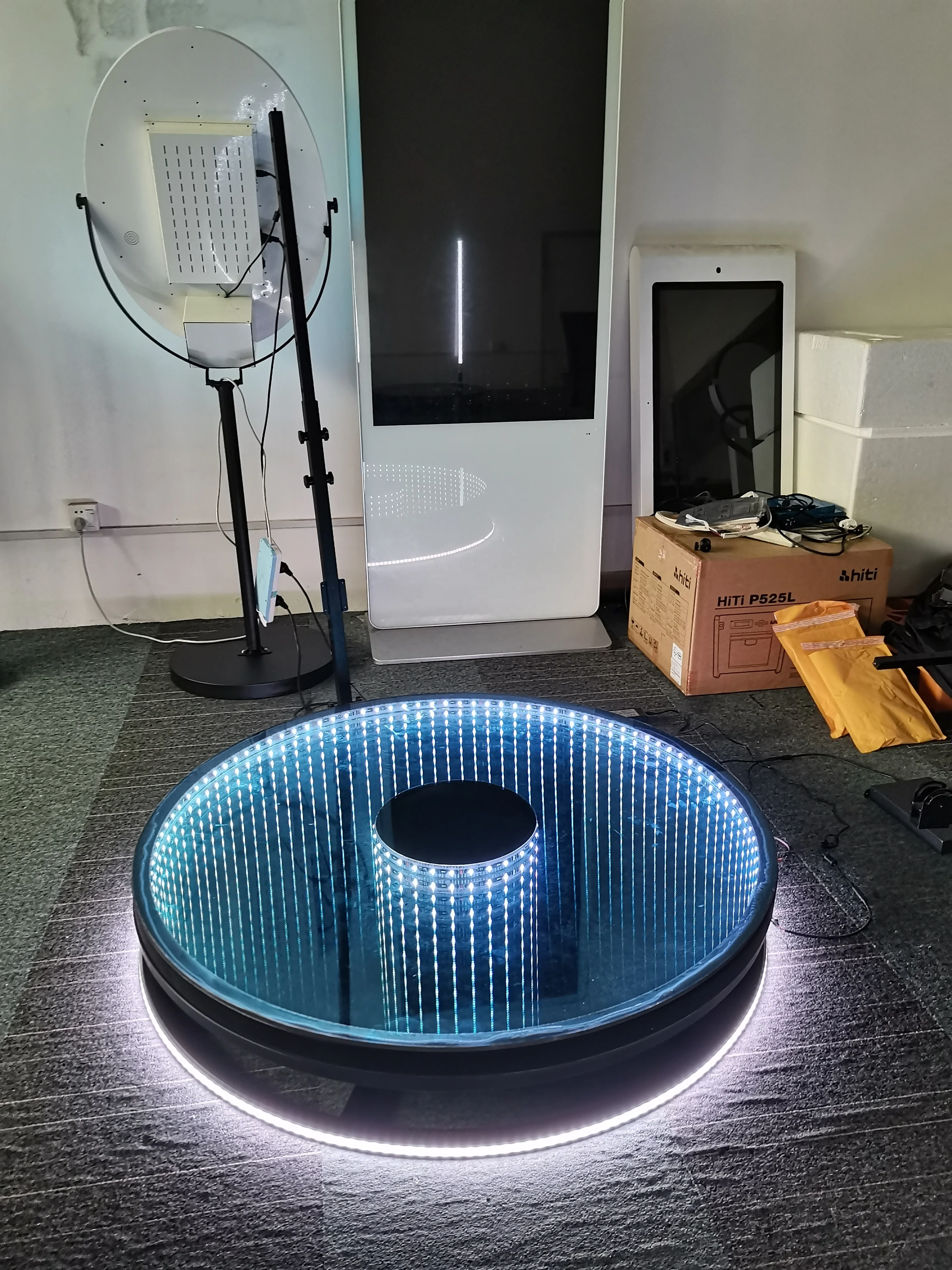 3D бездны светодиодный RGB закаленное стекло 360 автоматический фотостенд киоск видео стенд 360 селфи фото стенд оборудование