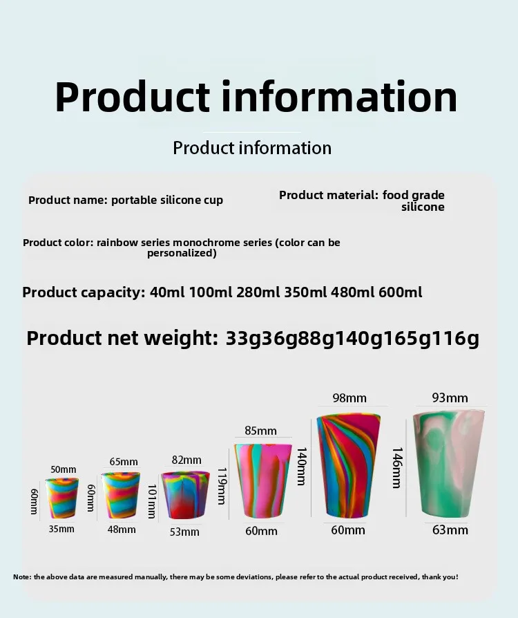 480ml Iridescent Silicone Cup Portable and Durable Modern Design for Wine Beer and Tea Perfect Saucer manufacture