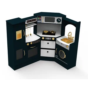 3-Year-Old Unisex PLAYHOUSE TOYS Modern Wooden Kitchen Set Multifunctional Induction Cooker Educational Toys for Kids