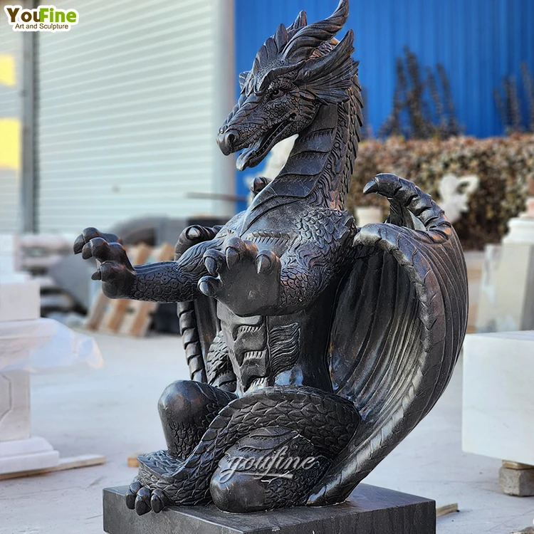 大理石ドラゴンの彫刻置物 ドラゴン像屋外ガーデン黒大理石| Alibaba.com