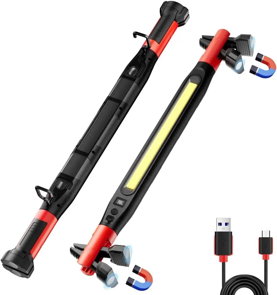 Новинка, перезаряжаемые магнитные крючки для капота, беспроводные, портативные, для автослесарей, ремонт автомобилей, гараж, аварийные светодиодные рабочие фонари