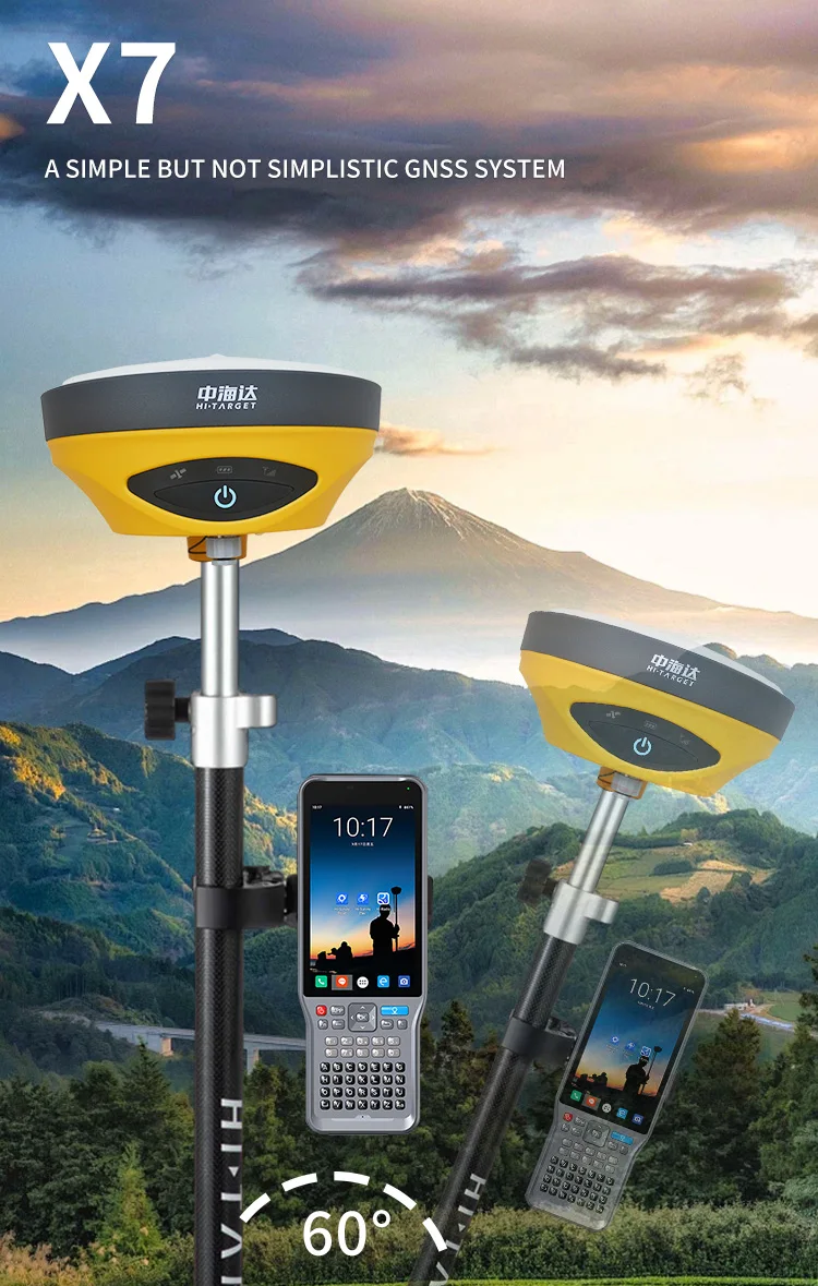 Measurement GNSS RTK Hi -Target X7 Base And Rover Upgrade For Land Surveying Instruments