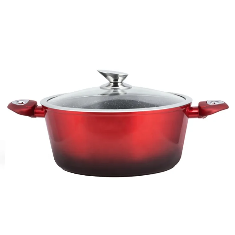 15pcs Marble Coating Cookware Induction Kitchen Pots And Pan Set