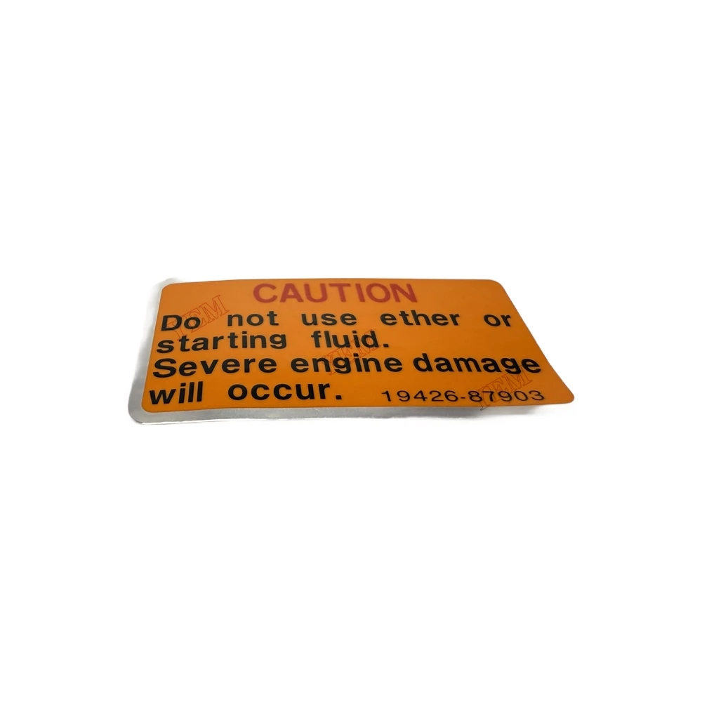 D1005 Label 19426-87903 for Kubota Engine Parts Factory 4