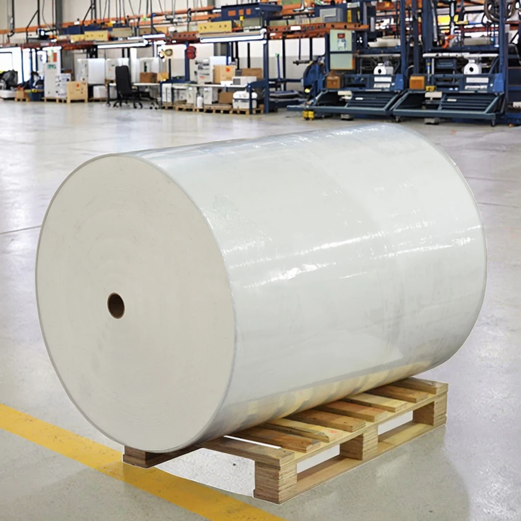 Matte Synthetic Waterproof PP Sticker Paper Jumbo Roll Self-Adhesive for Inkjet Printer for Promotion and Grocery Use