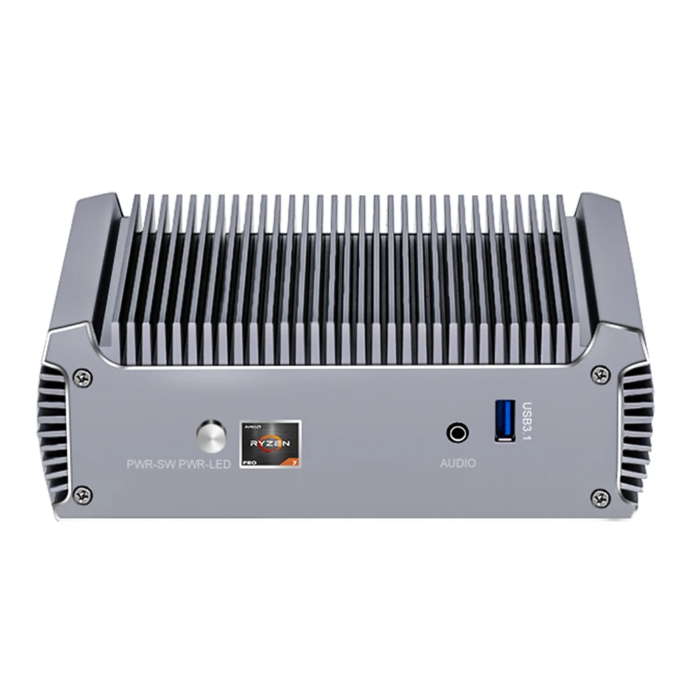 Fanless AMD Mini PC R-yzen 5825U 4800U Gaming Mini Computer Windows11  Dual LAN Firewall Router NVMe DDR4 WiFi6 - Main Image