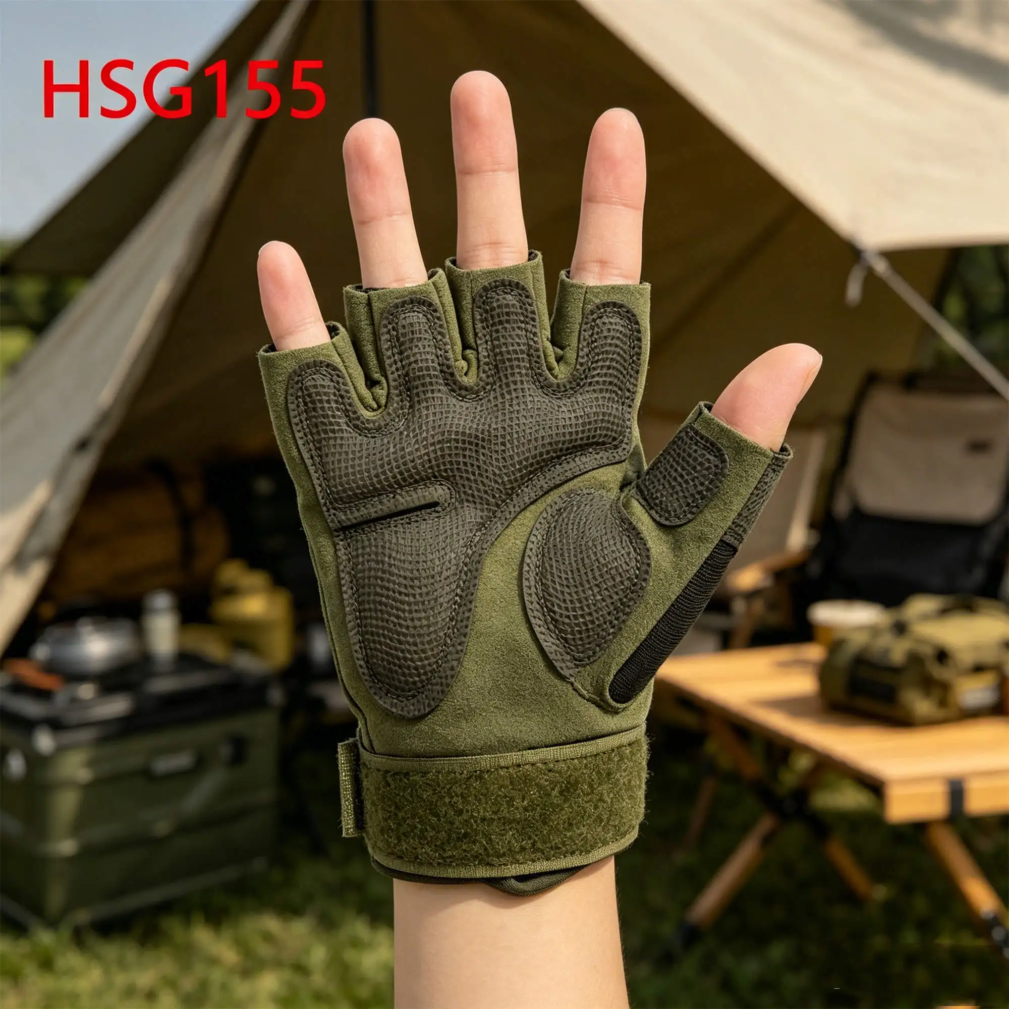 ZYF,camping Trips Hand protection Men Tactical Gear Gloves for Sale Elevated Look Knife-proof Green Combat Outdoor Gloves HSG155