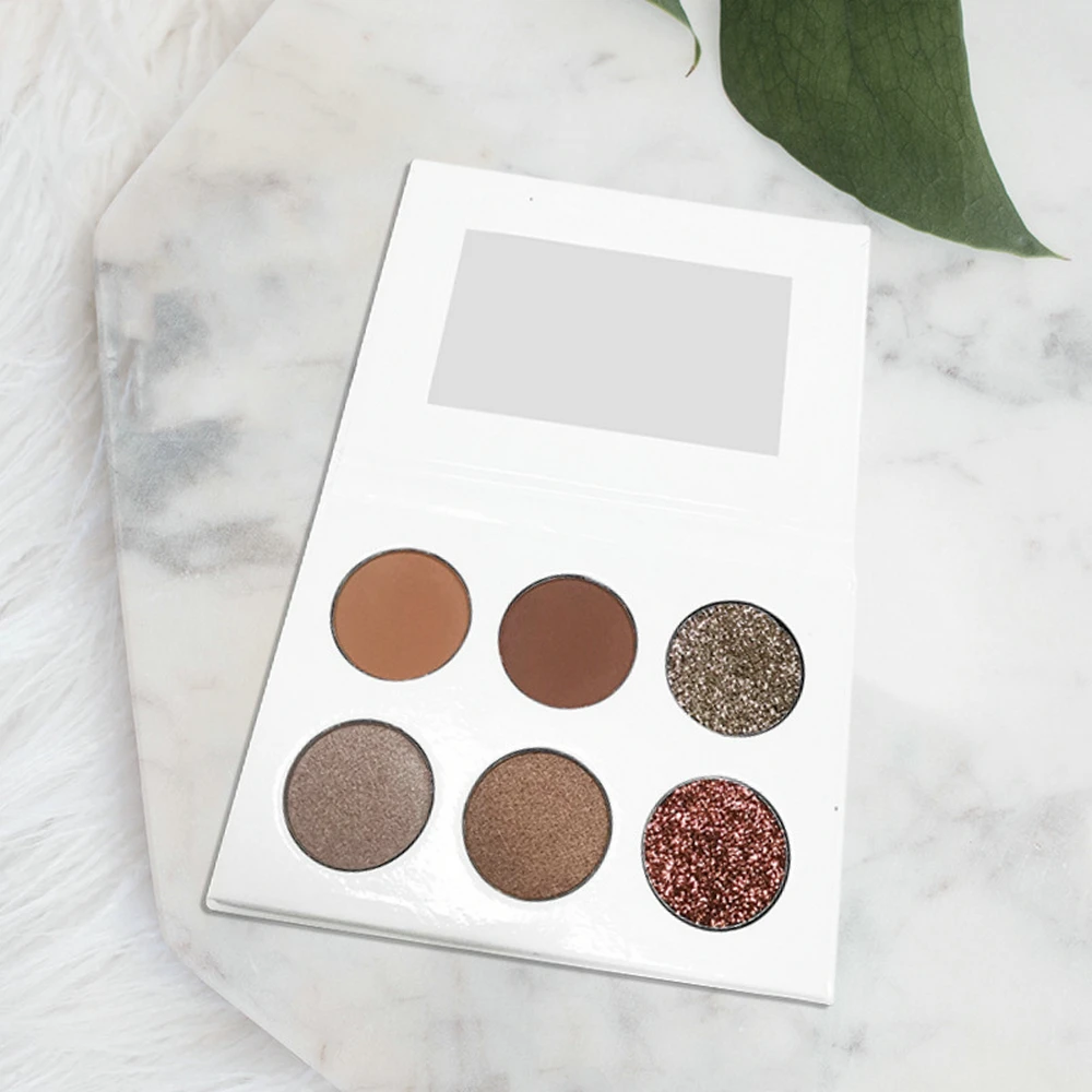 6 видов цветов Перламутровые блестки тени для век Индивидуальный Логотип Макияж Палитра теней для век