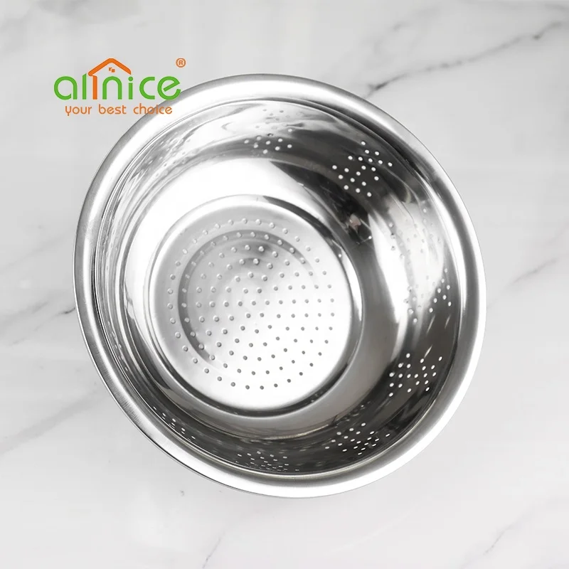 Многофункциональный дуршлаг 3 в 1, сливная корзина из нержавеющей стали, ситечко, чаша для мытья овощей и фруктов