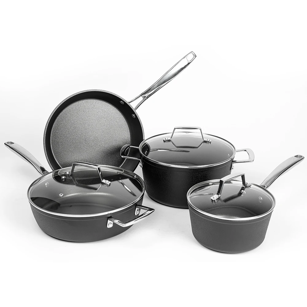 Modern Eco-Friendly Aluminum Non-stick Frying Pan & Casserole Pot Cookware Set for Kitchen Cooking