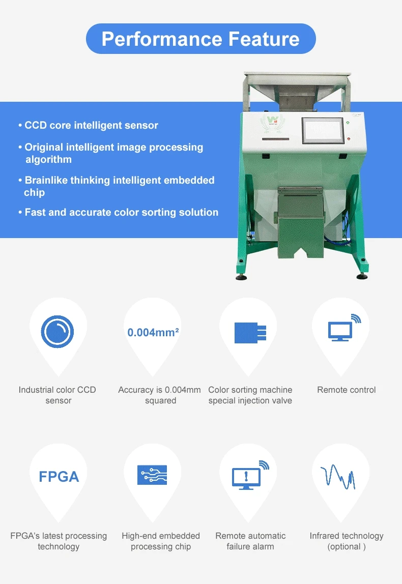 Wenyao 5 Chute Top Quality Color Sorter Fast Delivery Large Capacity Nut Raisin Color Sorting Machine for Fresh and Dried Fruit 4