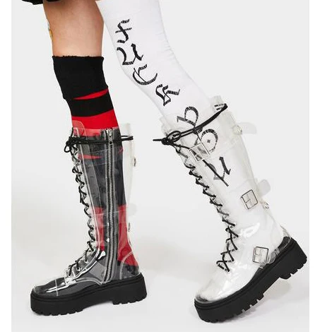 Botas Sola Grossa Pele Preta Ref: SB1756 Tamanho 35 Cor Preto