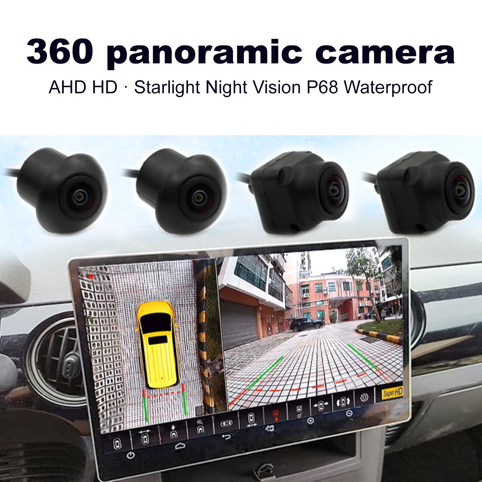 CHICIRIS Camera aan de Voorkant voor Auto, Voorhulp Surround Camera HD