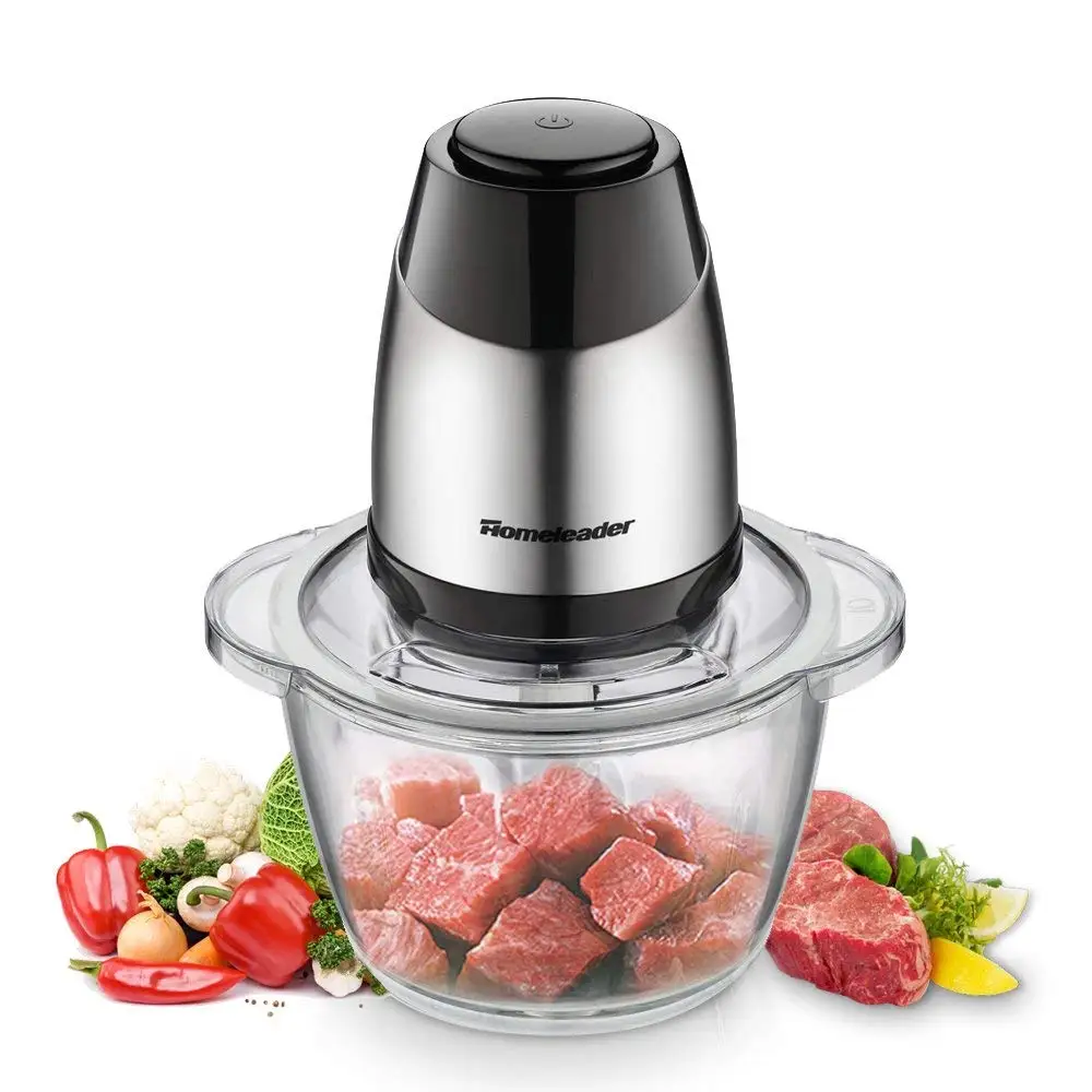 Electric Food Chopper, 8-Cup Food Processor, 2L BPA-Free Glass