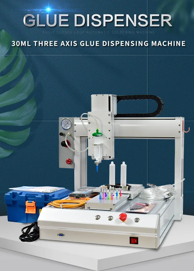 Automatic Uv Glue Filling Machine 30ML Silica Gel/epoxy Resin/UV Automatic Dispensing Machine Wire Harness Rotary Glue Machine