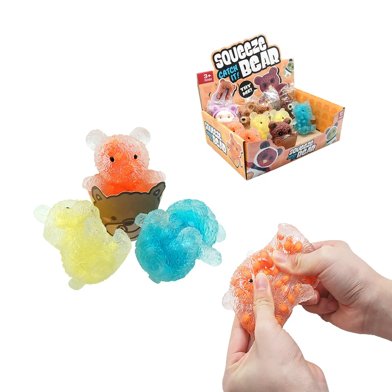 Kawaii Mini Bears and Best-selling Teddy Bear Stretch and Squeeze Toys  Pressure Relief Animal Colorful Teddy Bear for Kids