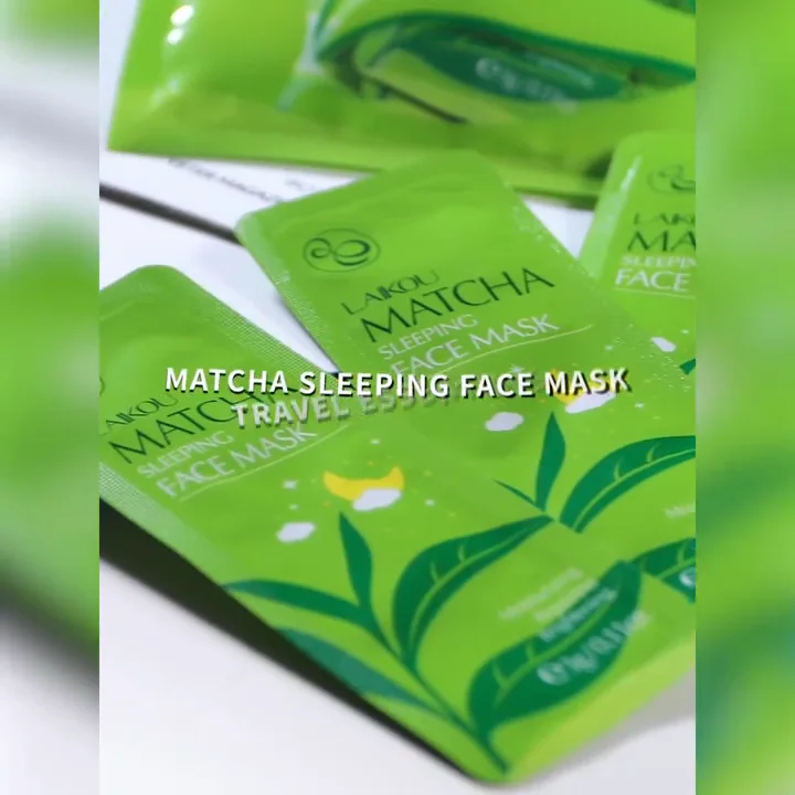 Good Quality Matcha Night Sleeping Face Mask Travelling Essentials Moisturizing And Hydrating