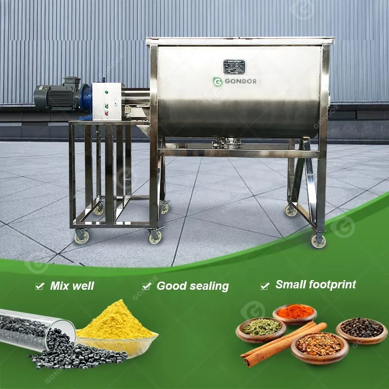 Horizontal Industrial Stainless Steel Price Substrate Paddle Mix Machine  Ribbon Blender Dry Powder Mixer