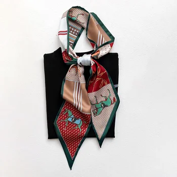 Summer Digital Print Luxury Woman Polyester Scarves Custom Printed Personalized 140*9Cm Square Silk Hijab Scarf