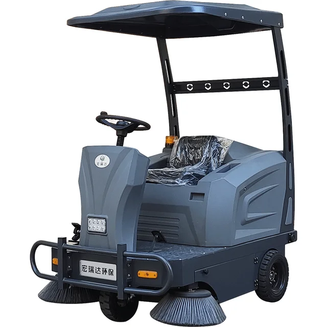 1550 Industrial Cleaning Machines New Electric Road Sweeper Three-Wheel Floor Sweeping Tricycle for Station & Airport Use