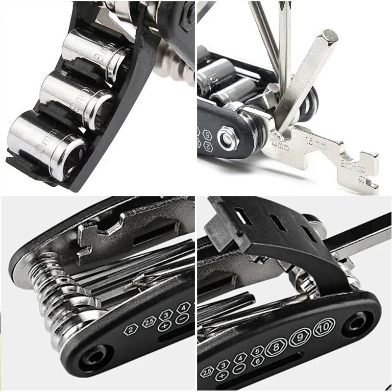thumbnail image 2 of Cycling Repair Tools Bike Multitool Kit - Chain Tool With Torx & Hex Wrenches For Road & Mountain Bikes Hex Torx Screwdriver Kit 2 of 14