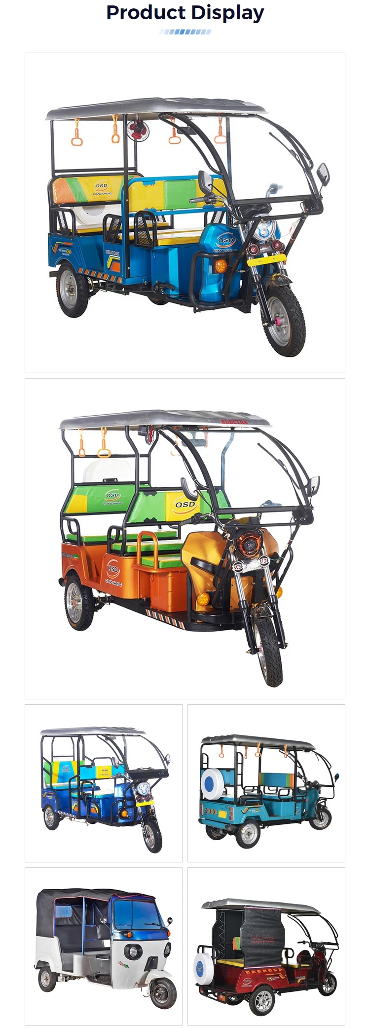 Bajaj E Rickshaw Price In India Passenger Three Wheels Electric Tricycle China Tuk Tuk For Taxi