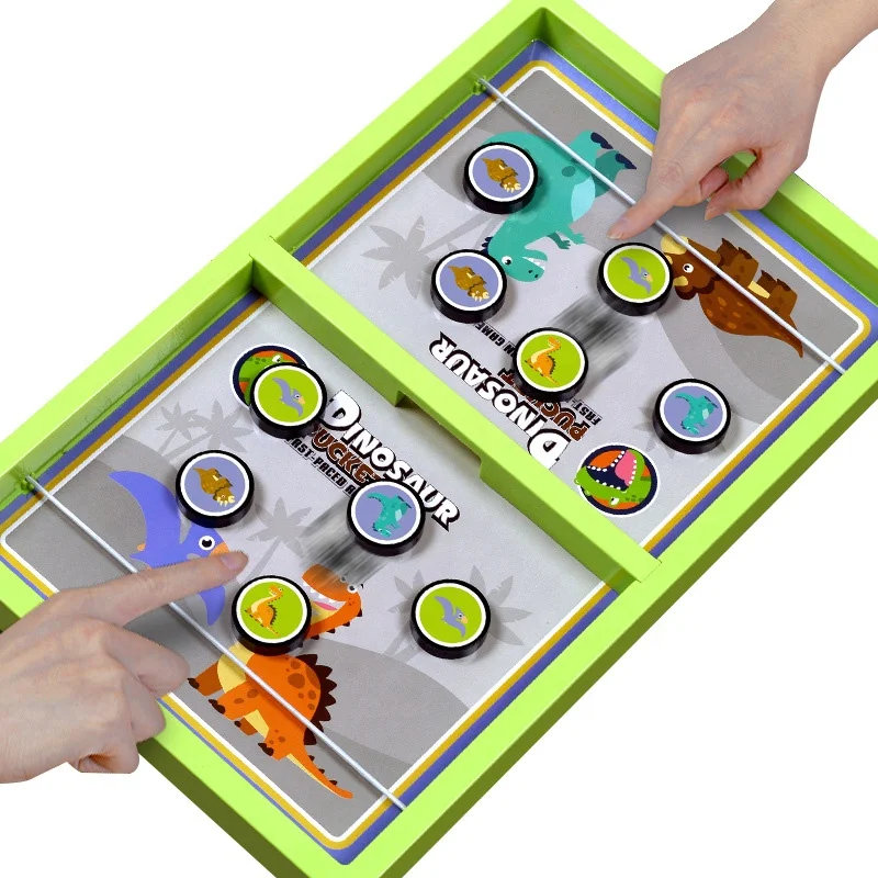 : TOGELIN Fast Sling Puck Game, Wooden Hockey Table Game for Kids  & Adults，Slingshot Games Desktop Board Toy for Game Night : Toys & Games