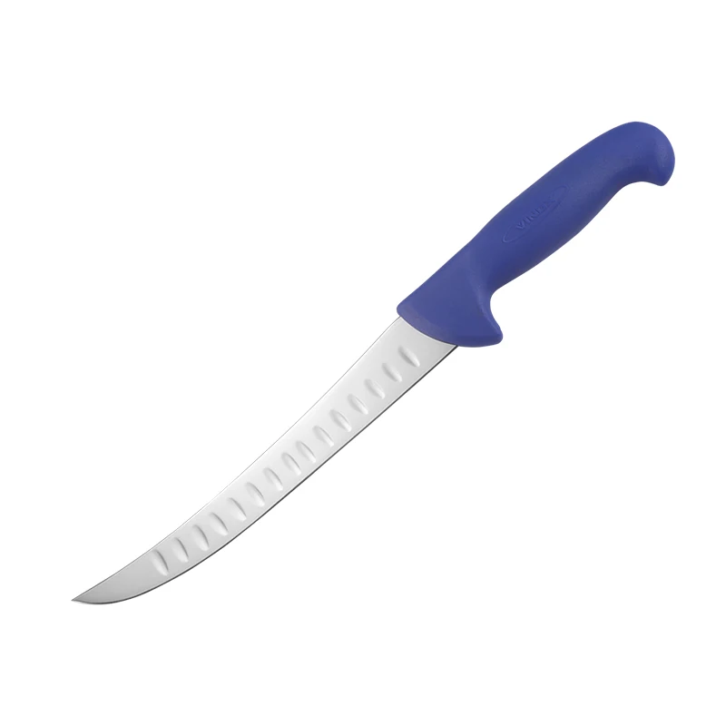 Ergo Grip Curved Blade Breaking Cimeter Knife Granton- with Nylon Handle Butcher Knife Skinning Knife