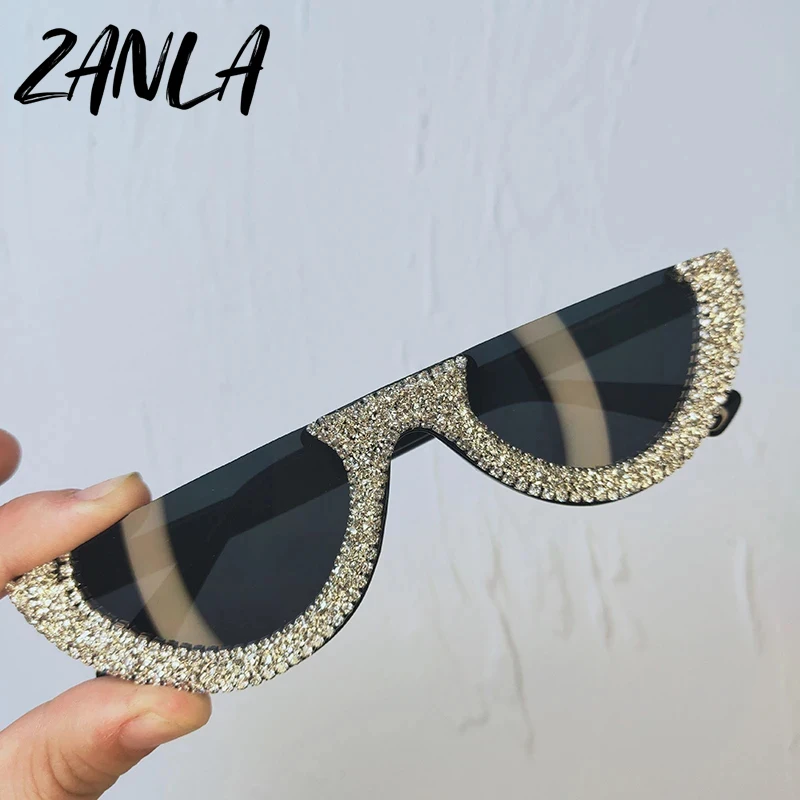 Prescription Sunglasses Oversized Rhinestone Frame Square