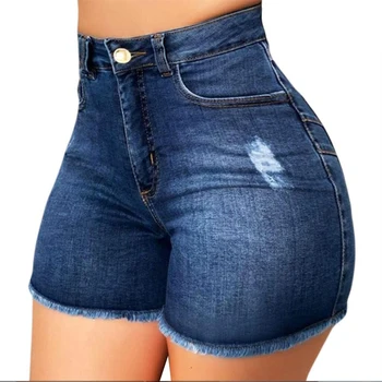 Factory sales summer Women's sexy  high waist tight hip lift hot pants denim short for sexy girl