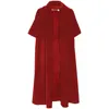 Red vampire golden velvet cloak