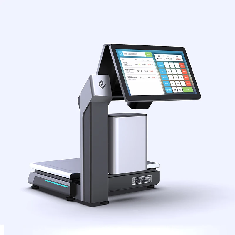 OEM Dual Screen Touch POS Scale with AI Auto Identification Electronic ...