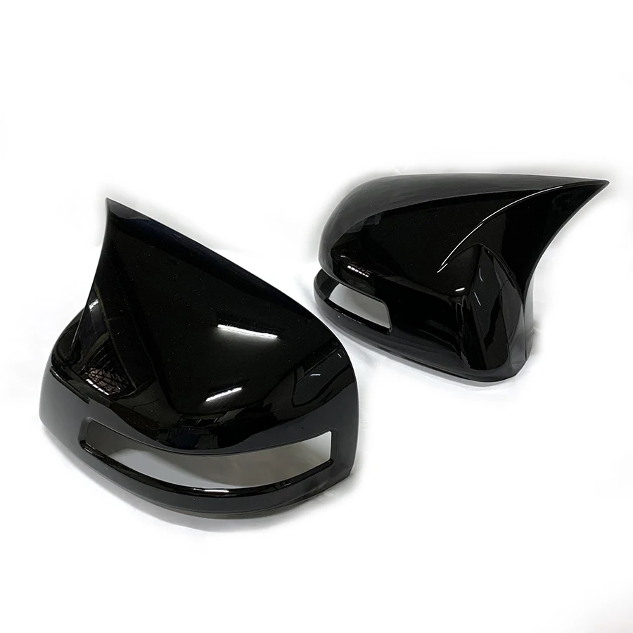 product abs stick on gloss black look rear view mirror covers with light gap for honda civic 9th 2012   2015 2013 2014 auto body kits-9