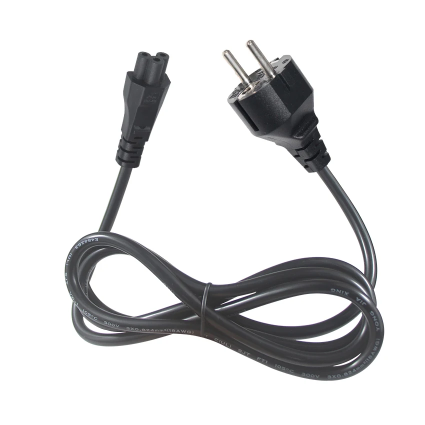 1M European Standard 15A Schuko Plug Vde Europe Euro 3 Pin Molded Male Eu Iec C5 Ac Power Cord